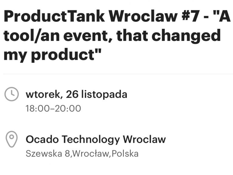 Read more about the article ProductTank Wroclaw #7 – spotkajmy się!