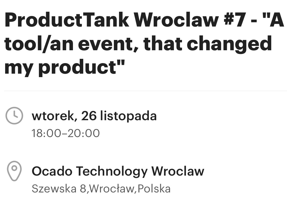 Read more about the article ProductTank Wroclaw #7 – spotkajmy się!